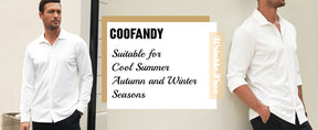 COOFANDY Men's Casual Button Down Shirt Wrinkle Free Shirts Long Sleeve Dress Shirt S-XXXL
