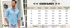COOFANDY Men's Casual Button Down Shirt Wrinkle Free Shirts Long Sleeve Dress Shirt S-XXXL