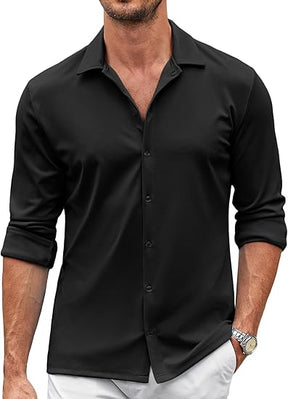 COOFANDY Men's Casual Button Down Shirt Wrinkle Free Shirts Long Sleeve Dress Shirt S-XXXL