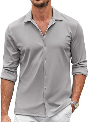 COOFANDY Men's Casual Button Down Shirt Wrinkle Free Shirts Long Sleeve Dress Shirt S-XXXL