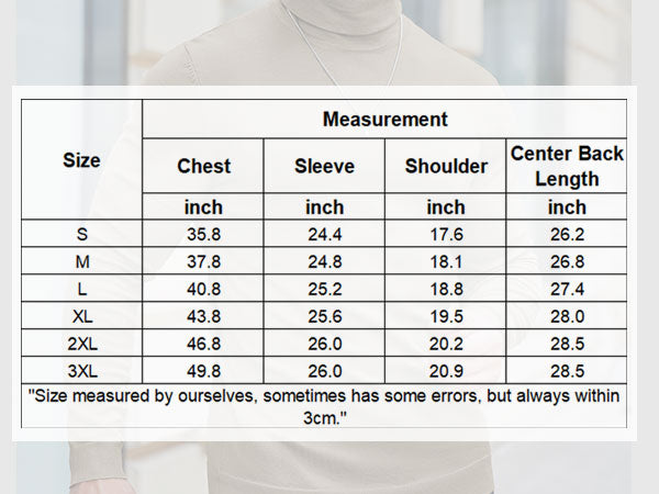 COOFANDY Men's Slim Fit Turtleneck Sweater Casual Basic Knitted Long Sleeve Pullover Sweater