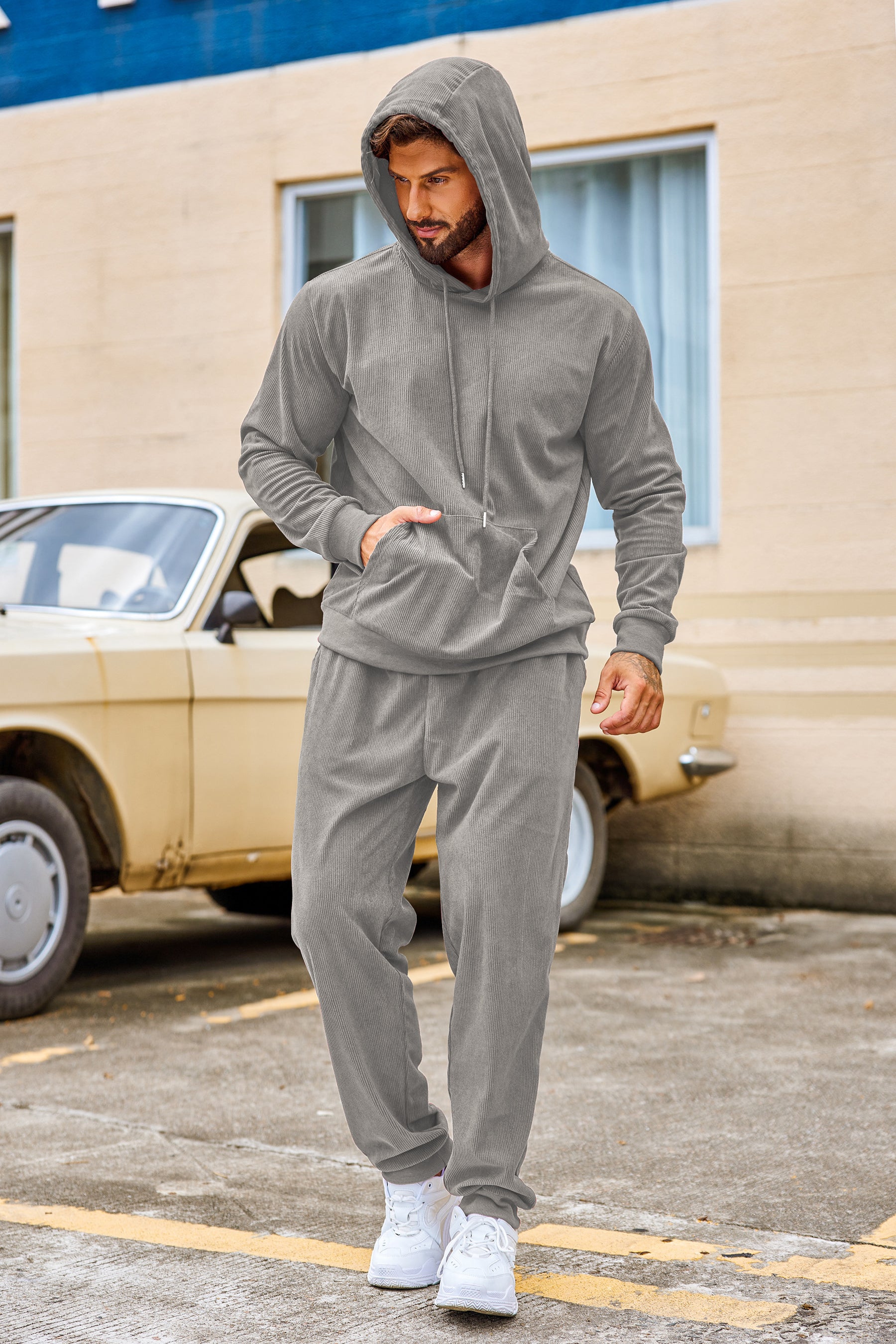 COOFANDY Men's Tracksuit 2 Piece Set Hoodie Sweatsuits Athletic Jogging Suits Casual Sports Outfits