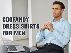 COOFANDY Men's Business Dress Shirts Wrinkle Free Long Sleeve Regular Fit Dress Shirt Textured Casual Button Down Shirts