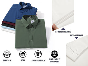 COOFANDY Men's Business Dress Shirts Wrinkle Free Long Sleeve Regular Fit Dress Shirt Textured Casual Button Down Shirts