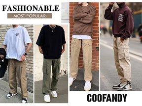 COOFANDY Men's Casual Cargo Pants Cotton Drawstring Athletic Jogger Sweatpants