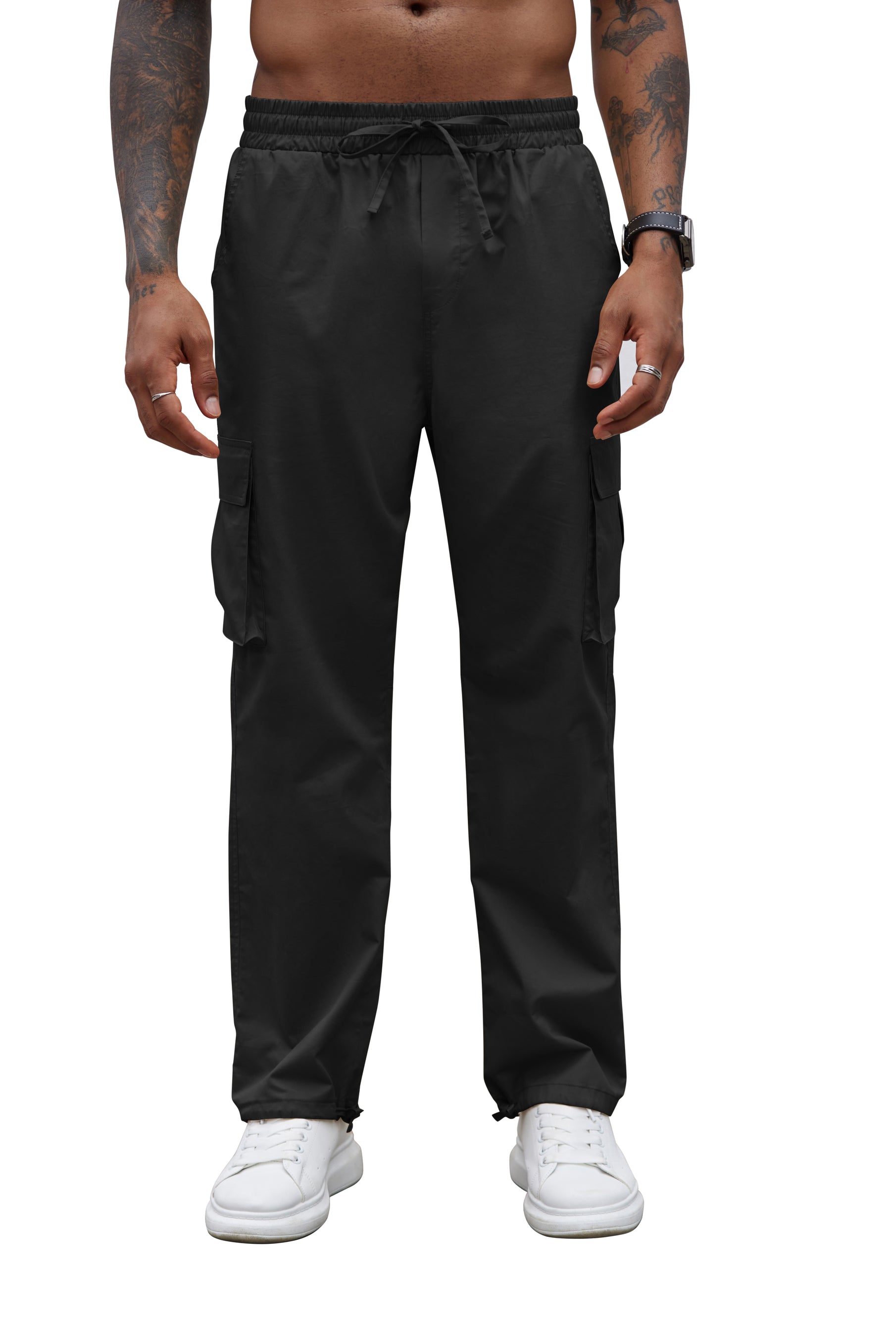 COOFANDY Men's Casual Cargo Pants Cotton Drawstring Athletic Jogger Sweatpants