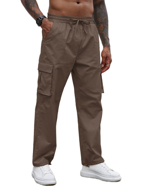 COOFANDY Men's Casual Cargo Pants Cotton Drawstring Athletic Jogger Sweatpants