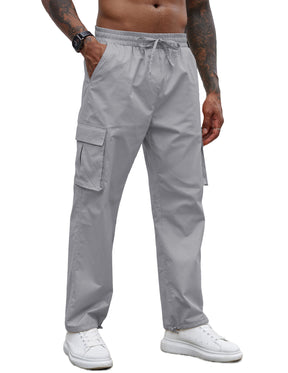 COOFANDY Men's Casual Cargo Pants Cotton Drawstring Athletic Jogger Sweatpants