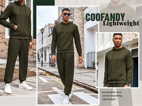 COOFANDY Men's Tracksuit 2 Piece Hoodie Athletic Sweatsuits Casual Jogging Suit Sets
