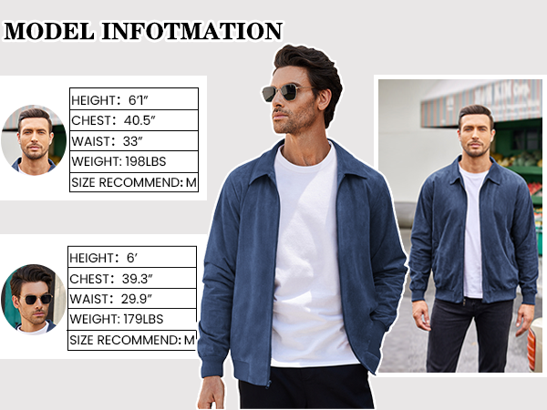 COOFANDY Men's Casual Suede Bomber Jacket Lightweight Full Zip Up Jackets Vintage Faux Leather Jacket S-XXL