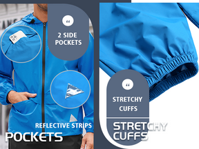 COOFANDY Men's Rain Suit 2 Piece Waterproof Breathable Rain Gear Lightweight Rain Jacket Pants Rainwear Suit S-XXL