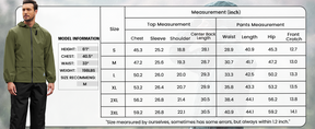 COOFANDY Men's Rain Suit 2 Piece Waterproof Breathable Rain Gear Lightweight Rain Jacket Pants Rainwear Suit S-XXL