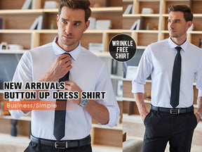 COOFANDY Men's Dress Shirts Long Sleeve Button Up Shirts Formal Business Shirt