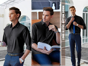 COOFANDY Men's Dress Shirts Long Sleeve Button Up Shirts Formal Business Shirt