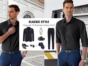 COOFANDY Men's Dress Shirts Long Sleeve Button Up Shirts Formal Business Shirt