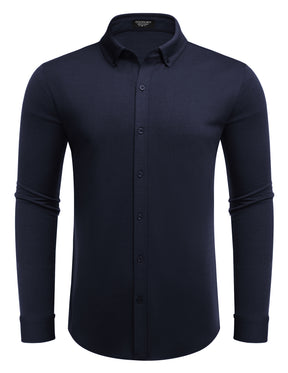 COOFANDY Men's Long Sleeve Dress Shirt Casual Button Down Shirts Wrinkle Free Untucked Shirt