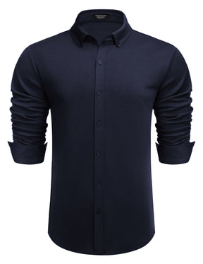 COOFANDY Men's Long Sleeve Dress Shirt Casual Button Down Shirts Wrinkle Free Untucked Shirt