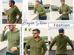 COOFANDY Mens Hooded Sweatshirt Casual Long Sleeve Drawstring Waffle Knit Hoodies Slim Fit Hoodies Pullover