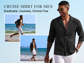 COOFANDY Men's Long Sleeve Button Down Shirts Casual Untucked Shirt Regular Fit Dress Shirt