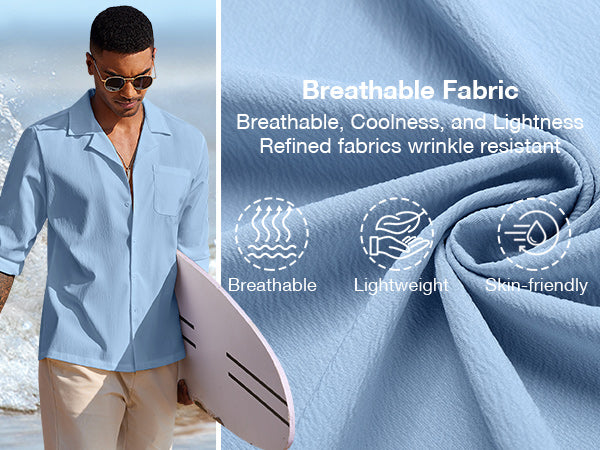 COOFANDY Men's Long Sleeve Button Down Shirts Casual Untucked Shirt Regular Fit Dress Shirt