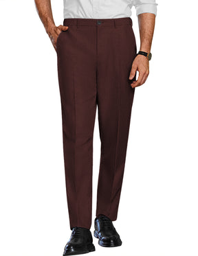 COOFANDY Men Classic Fit Dress Pant Casual Flat Front Pant Expandable Waist Suit Pant
