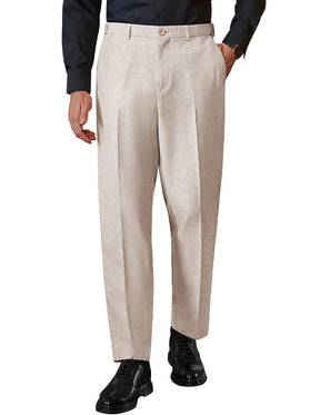 COOFANDY Men Classic Fit Dress Pant Casual Flat Front Pant Expandable Waist Suit Pant