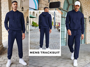 COOFANDY Men's Tracksuits 2 Pieces Waffle Hoodies Sweatsuit Sets Sports Jogging Suit Set