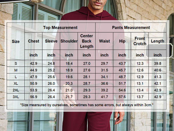 COOFANDY Men's Tracksuits 2 Pieces Waffle Hoodies Sweatsuit Sets Sports Jogging Suit Set