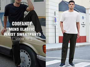 COOFANDY Men Cotton Yoga Pants Casual Sweatpants Jogger Open Bottom Lounge Pants with Pockets