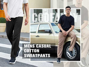 COOFANDY Men Cotton Yoga Pants Casual Sweatpants Jogger Open Bottom Lounge Pants with Pockets