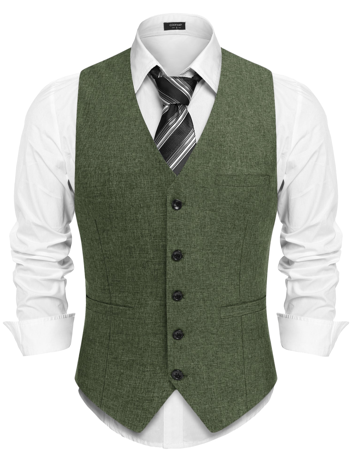 COOFANDY Men Casual Suit Vest Formal Dress Vest Slim Fit Waistcoat Business Wedding