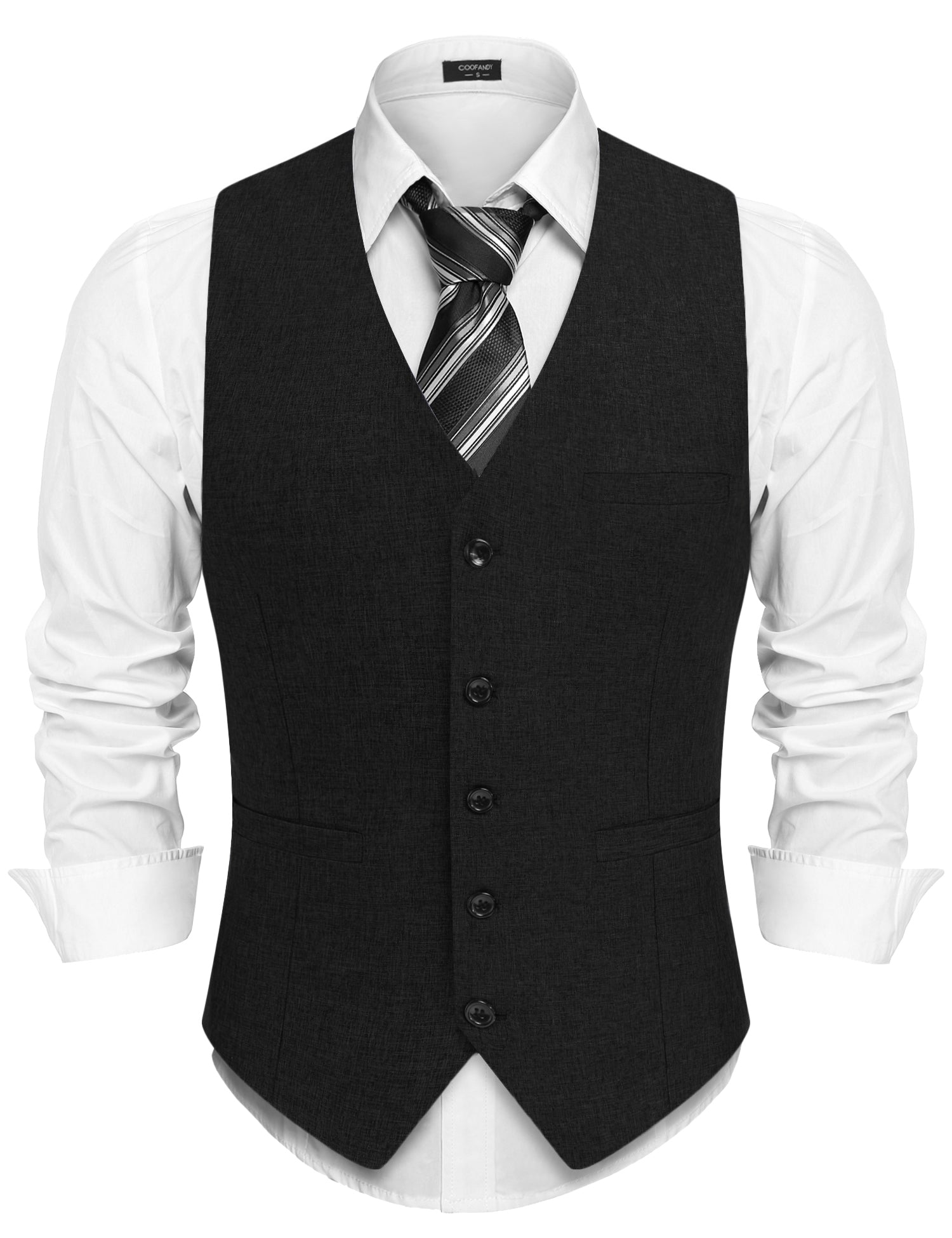 COOFANDY Men Casual Suit Vest Formal Dress Vest Slim Fit Waistcoat Business Wedding