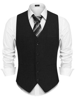 COOFANDY Men Casual Suit Vest Formal Dress Vest Slim Fit Waistcoat Business Wedding