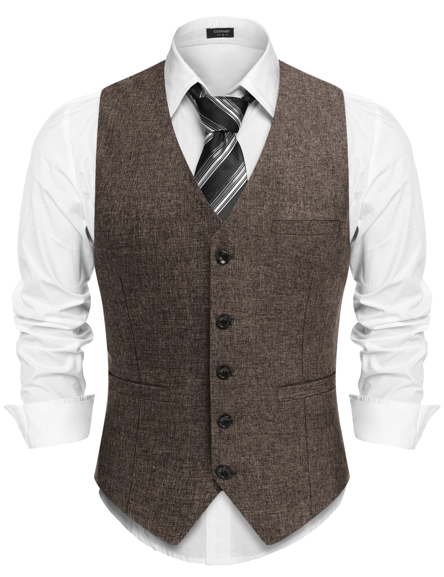 COOFANDY Men Casual Suit Vest Formal Dress Vest Slim Fit Waistcoat Business Wedding