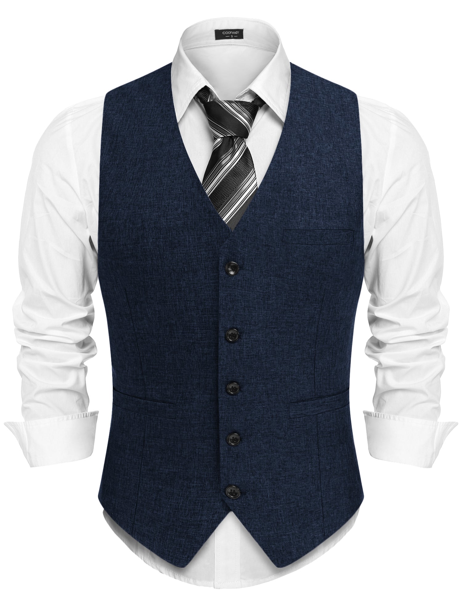 COOFANDY Men Casual Suit Vest Formal Dress Vest Slim Fit Waistcoat Business Wedding