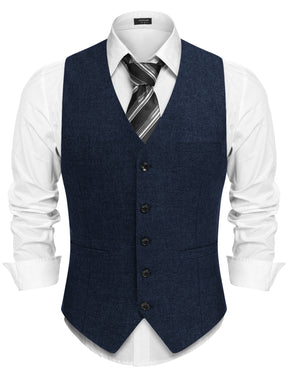 COOFANDY Men Casual Suit Vest Formal Dress Vest Slim Fit Waistcoat Business Wedding