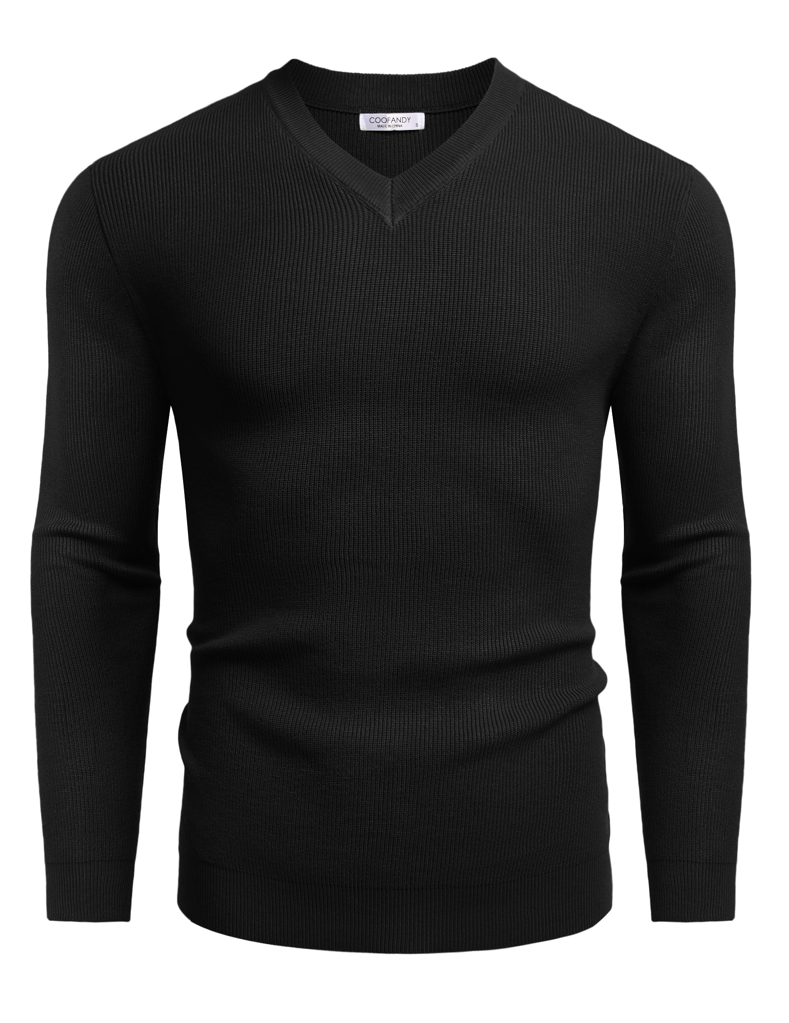 COOFANDY Men V Neck Dress Sweater Knit Long Sleeve Casual Slim Fit Pullover Sweater