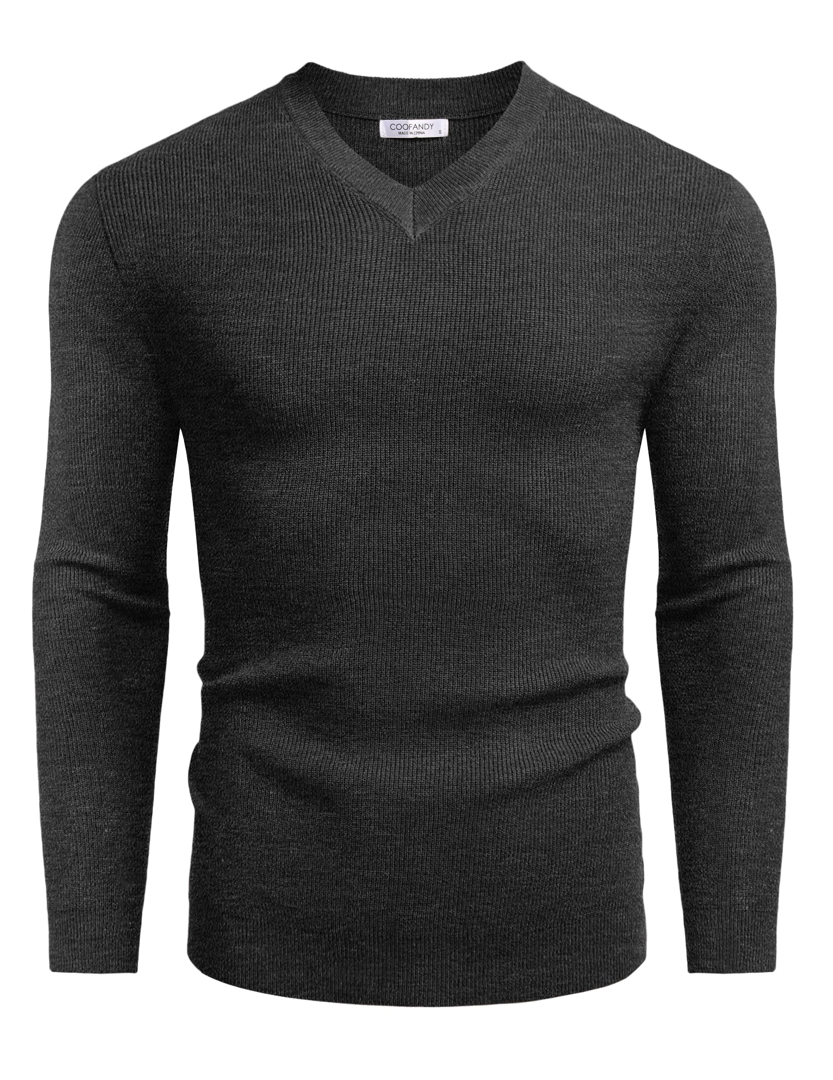 COOFANDY Men V Neck Dress Sweater Knit Long Sleeve Casual Slim Fit Pullover Sweater