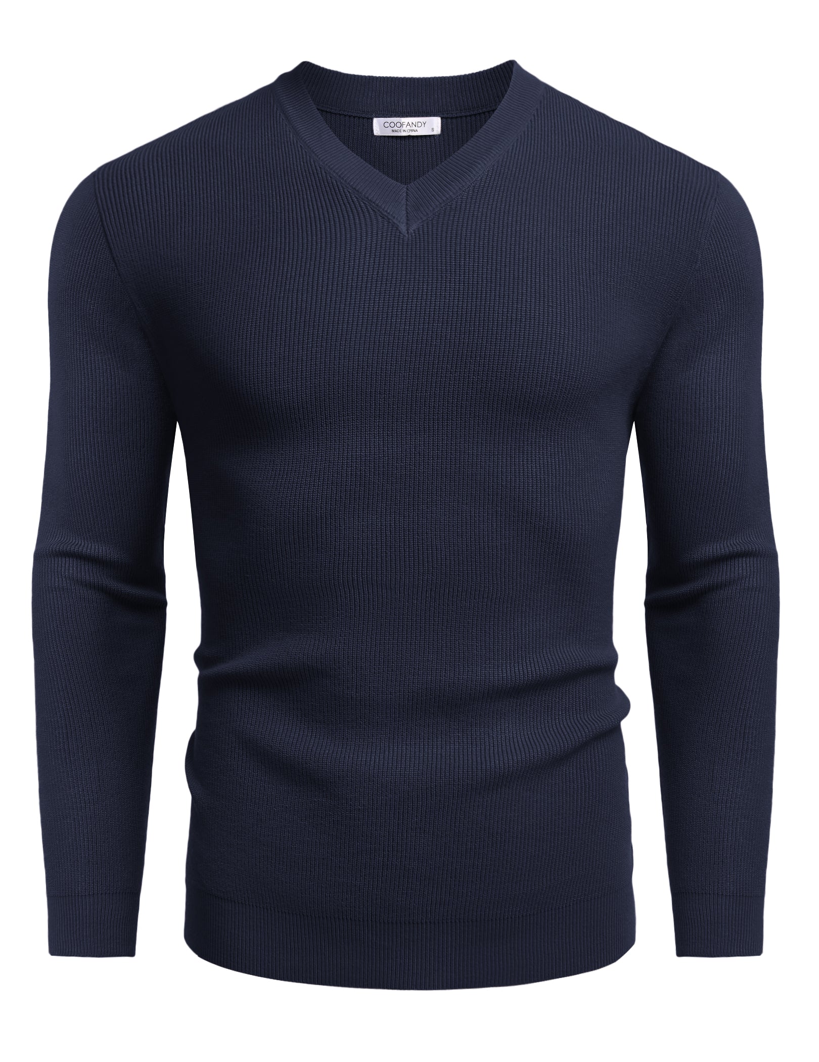 COOFANDY Men V Neck Dress Sweater Knit Long Sleeve Casual Slim Fit Pullover Sweater