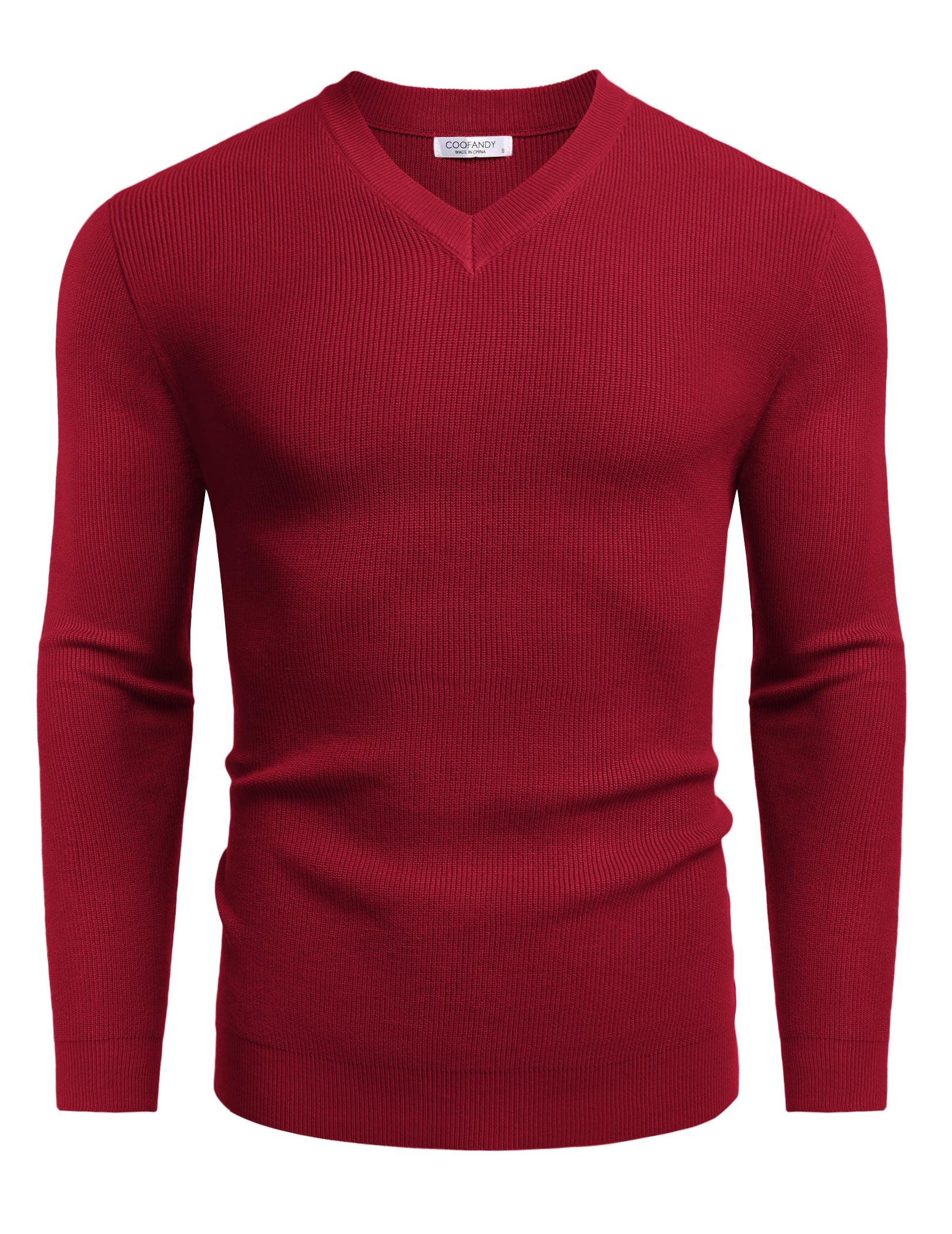 COOFANDY Men V Neck Dress Sweater Knit Long Sleeve Casual Slim Fit Pullover Sweater