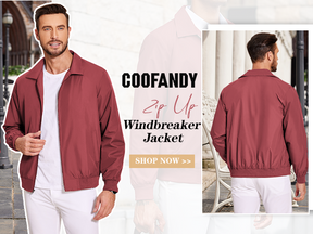 COOFANDY Men's Lightweight Jackets Casual Bomber Windbreaker Zip Up Collared Jacket Golf Windproof Coat