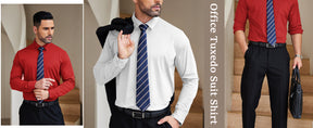 COOFANDY Mens Dress Shirts Long Sleeve 4-Way Stretch Wrinkle Free Shirts Button Down Business Formal Shirts S-XXXL