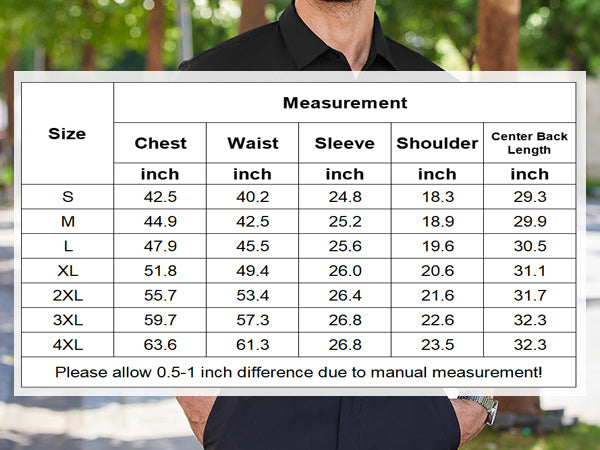 COOFANDY Men's Muscle Fit Dress Shirts Wrinkle Free Long Sleeve Button Down Shirt Stretch Business Shirt