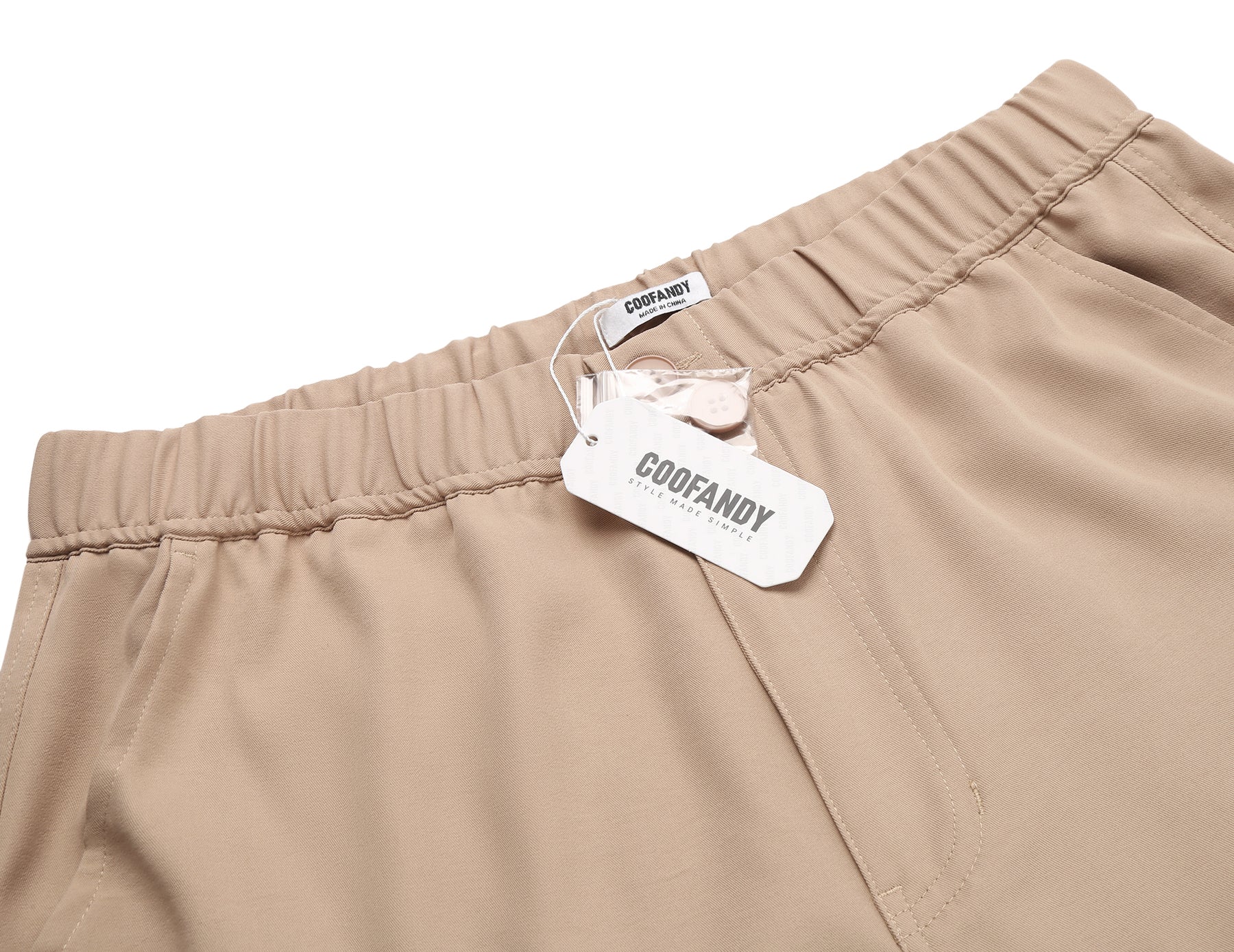 COOFANDY Men's Casual Pants Relaxed Fit Flat Front Expandable Waist Chino Slack Trousers
