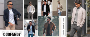 COOFANDY Men's Cotton Bomber Jacket Lightweight Flight Jackets Casual Softshell Varisty Jacket S-XXL