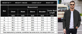 COOFANDY Men's Cotton Bomber Jacket Lightweight Flight Jackets Casual Softshell Varisty Jacket S-XXL
