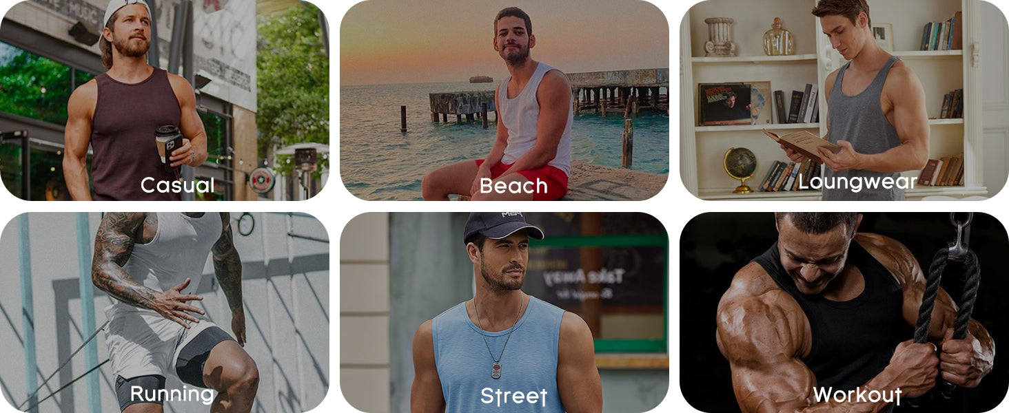 COOFANDY Men's Workout Tank Top 2 Pack Casual Soft Sleeveless Gym Muscle Shirts Bodybuilding Tee S-XXL