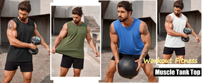 COOFANDY Men's Workout Tank Top 2 Pack Casual Soft Sleeveless Gym Muscle Shirts Bodybuilding Tee S-XXL