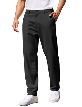 COOFANDY Men's Casual Pants Classic Fit Straight Legs Flat Front Twill Pants