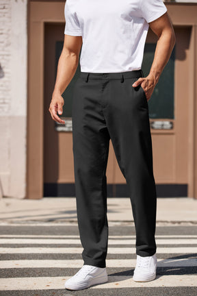 COOFANDY Men's Casual Pants Classic Fit Straight Legs Flat Front Twill Pants